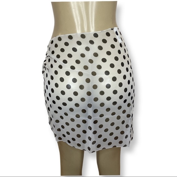 Zuliana Black & White Polka Dot Tie Sarong Bundle. Made in USA. New With Tags - Picture 8 of 9